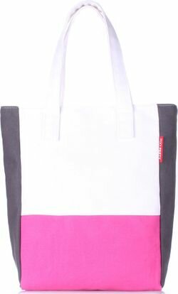 летняя женская сумка Poolparty triplex белый, розовый цвет