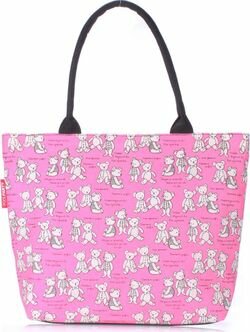 летняя женская сумка Poolparty pool-9-bears розовый цвет