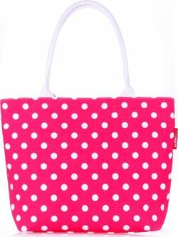 летняя женская сумка Poolparty pool-9-dots розовый цвет