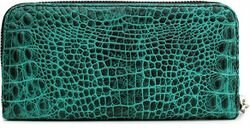 женский кошелек Poolparty crocodile-wallet зеленый цвет