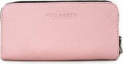 женский кошелек Poolparty leather-wallet-rose розовый цвет