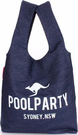 летняя женская сумка Poolparty pool20-jeans синий цвет