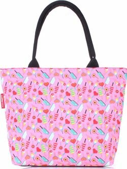 летняя женская сумка Poolparty pool-9-icecream розовый цвет