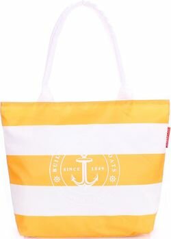 летняя женская сумка Poolparty pool-marine белый, желтый цвет